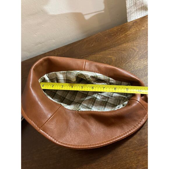 70's Brown Suede and Leather Cap, Rare, excellent condition. - Picture 5 of 6